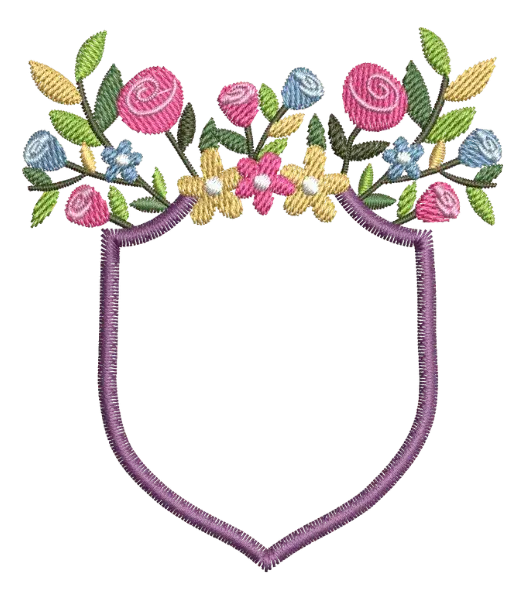 Matriz de Bordado Brasao Floral